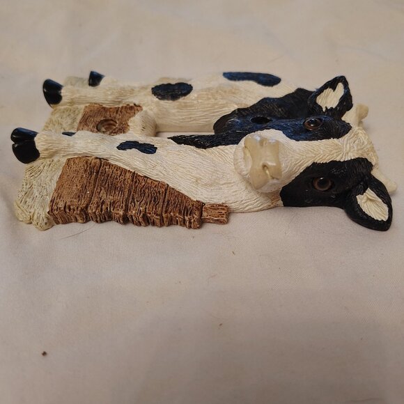 New Vicki Lane Ceramic Dairy Cow Single Light Switch Cover - Picture 7 of 8